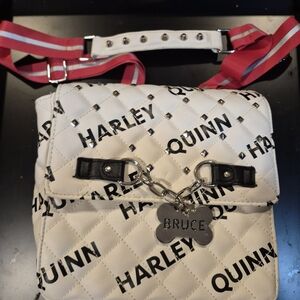 Harley Quinn White Quilted Crossbody Bag with Matching Wallet
